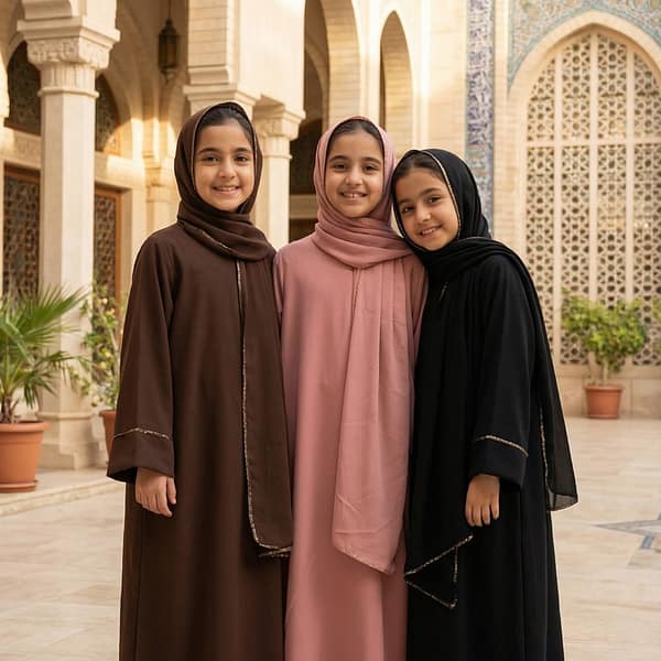 abaya fille soie de médine
